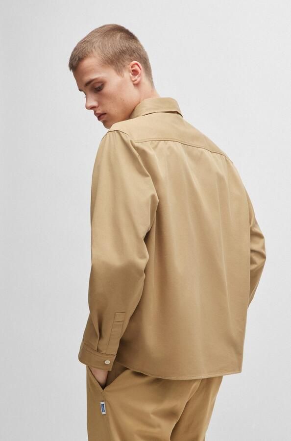 Hugo Blue Regular fit vrijetijdsoverhemd met paspelzakken op de borst model 'Ekynone' - Foto 5