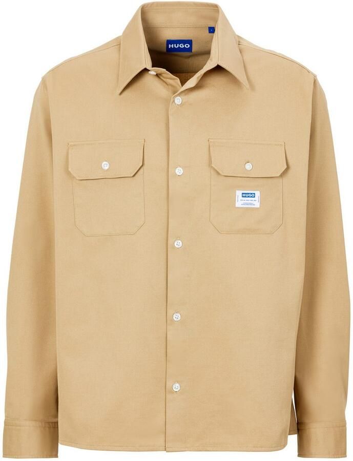 Hugo Blue Regular fit vrijetijdsoverhemd met paspelzakken op de borst model 'Ekynone' - Foto 2