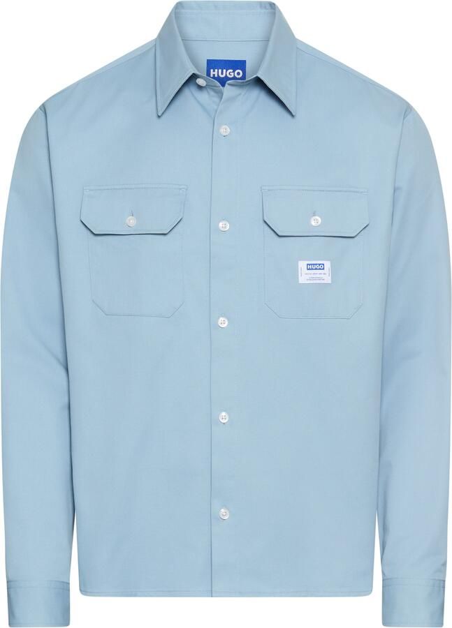 HUGO Blue Overhemd met lange mouwen Ekynone met borstzakken