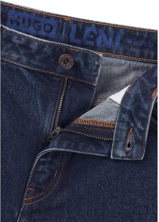 HUGO Blue Relax fit jeans Leni met kenmerkende borduurwerk - Foto 7