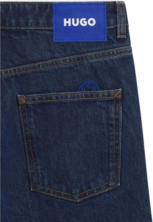 HUGO Blue Relax fit jeans Leni met kenmerkende borduurwerk