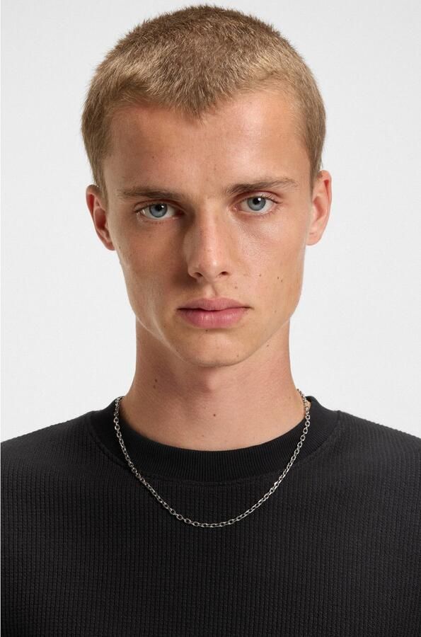 Hugo Blue Regular fit sweatshirt van katoenmix model 'NUWOLO' - Foto 3