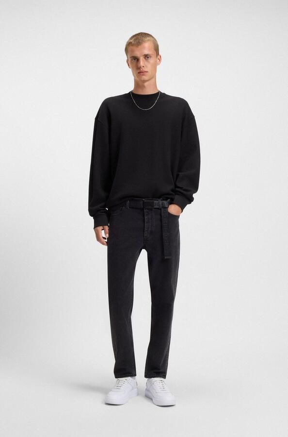 Hugo Blue Regular fit sweatshirt van katoenmix model 'NUWOLO' - Foto 4