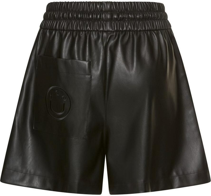 HUGO Blue Short Henuka Imitatieleer met logo-borduurwerk - Foto 7