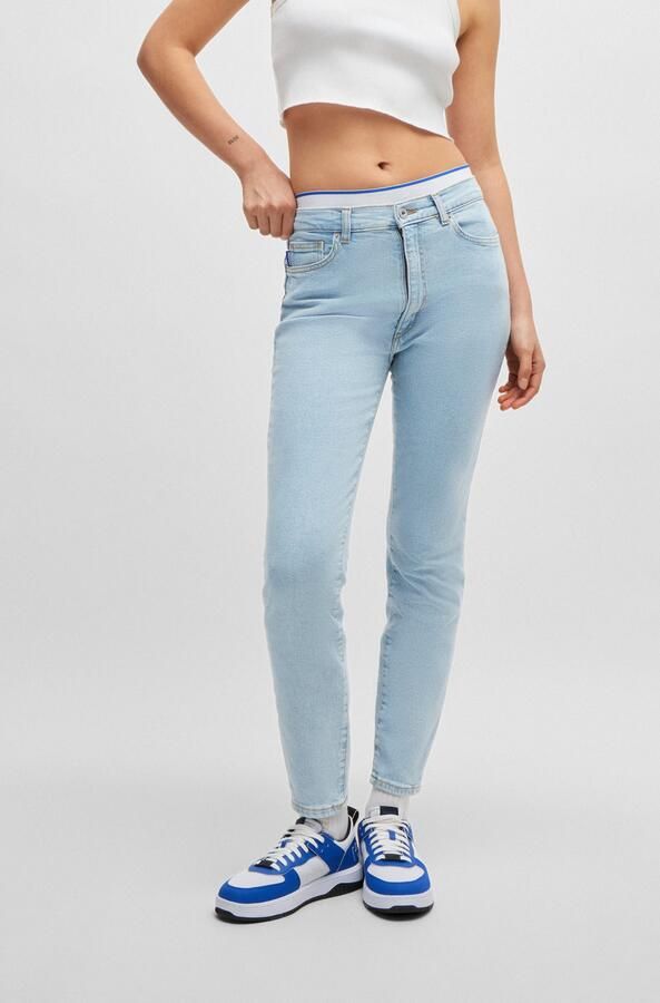 HUGO Blue Skinny fit jeans Malu Skinny fit met gemiddelde taillehoogte - Foto 8