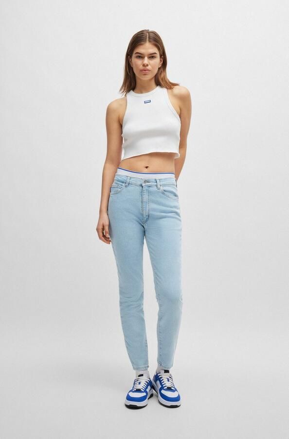 HUGO Blue Skinny fit jeans Malu Skinny fit met gemiddelde taillehoogte - Foto 4