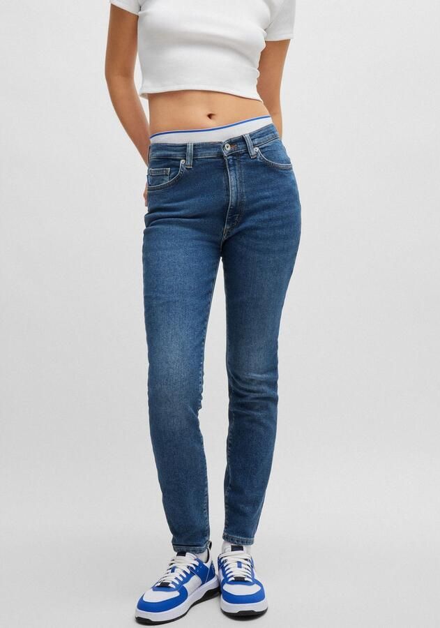 HUGO Blue Skinny fit jeans Malu Skinny fit met gemiddelde taillehoogte - Foto 4