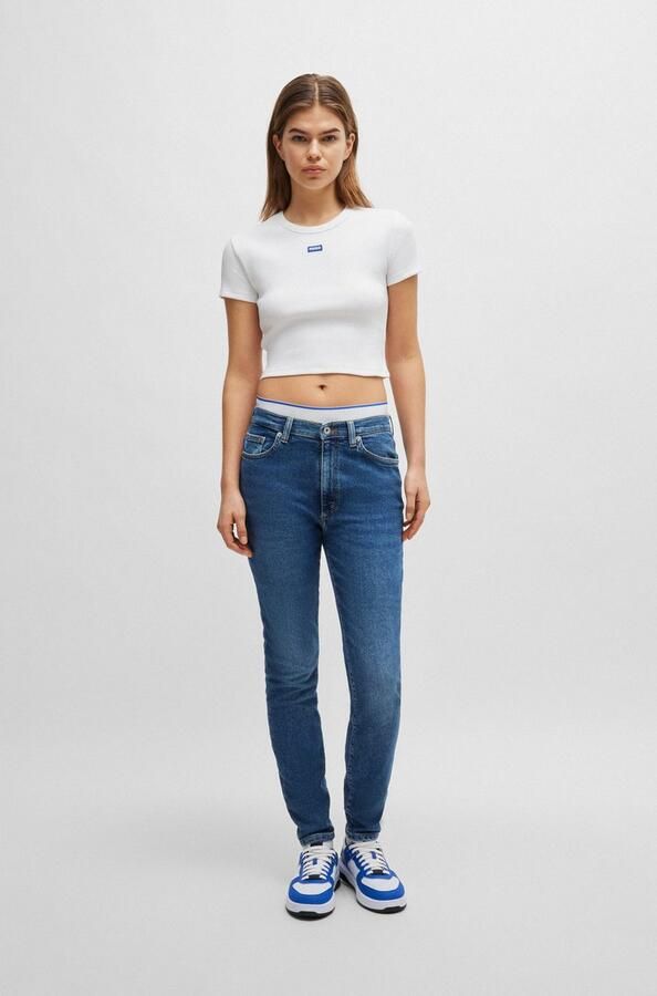 HUGO Blue Skinny fit jeans Malu Skinny fit met gemiddelde taillehoogte - Foto 7