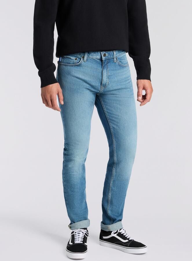 HUGO Blue Slim fit jeans Ash met stone-washed-finish