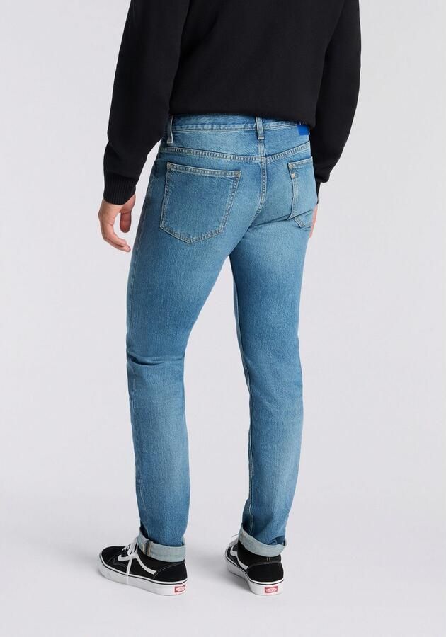 HUGO Blue Slim fit jeans Ash met stone-washed-finish - Foto 3