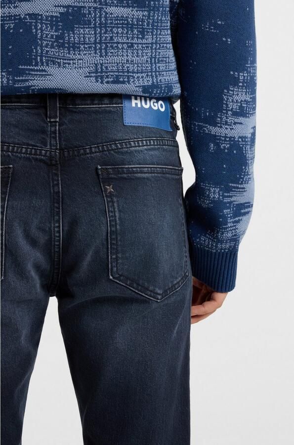 HUGO Blue Slim fit jeans Ash met stone-washed-finish - Foto 3