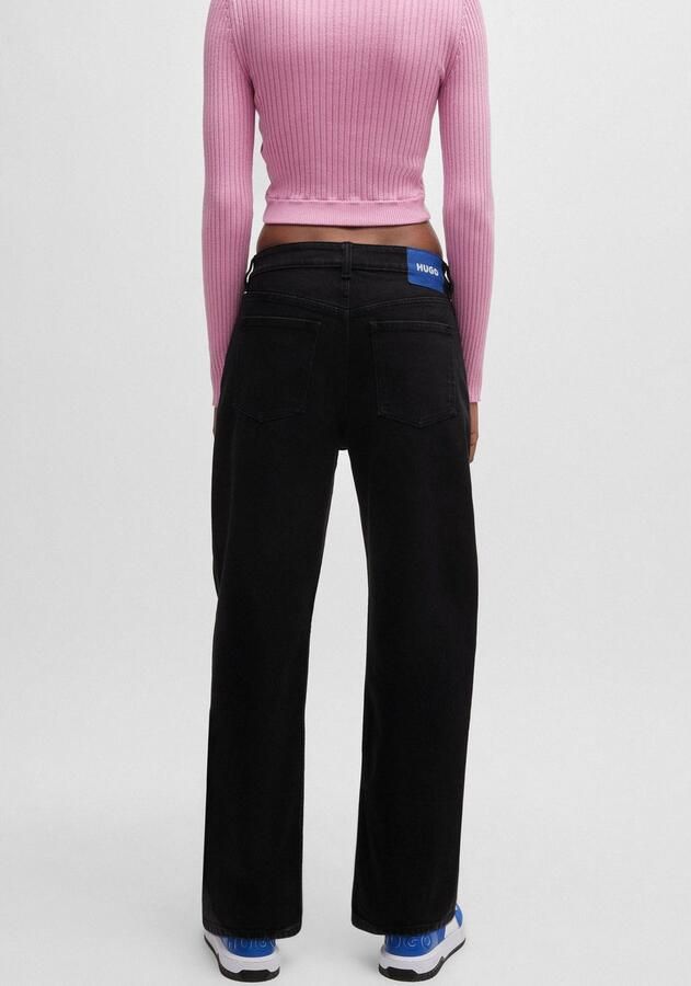 OTTO HUGO Blue Straight jeans Elyah Straight fit jeans met hoge taille lange lengte 36 - Foto 3