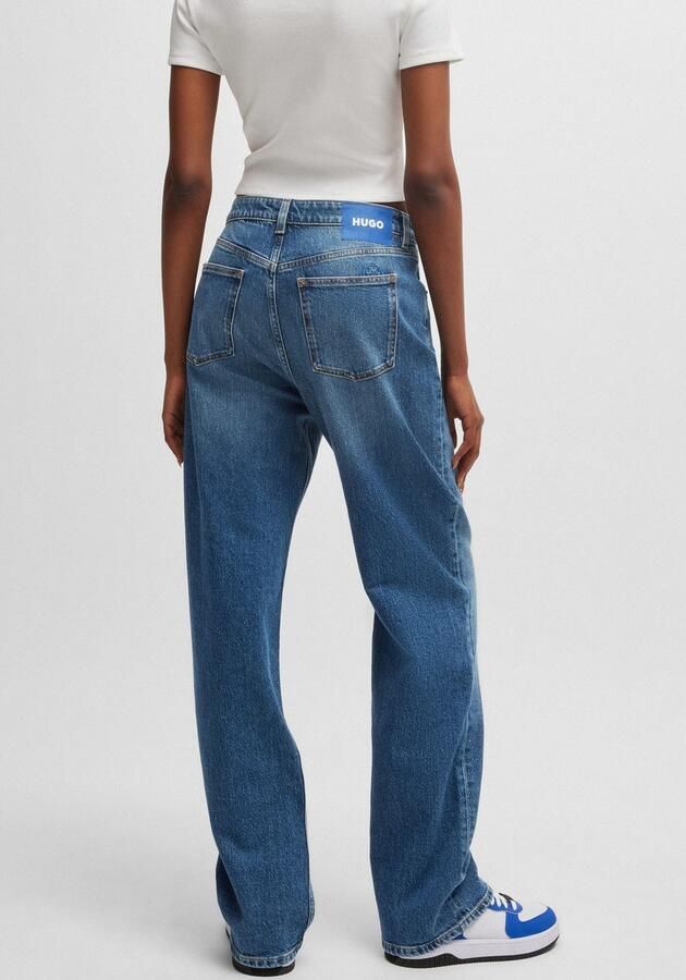 HUGO Blue Straight jeans Elyah Straight fit jeans met hoge taille lange lengte 36 - Foto 13