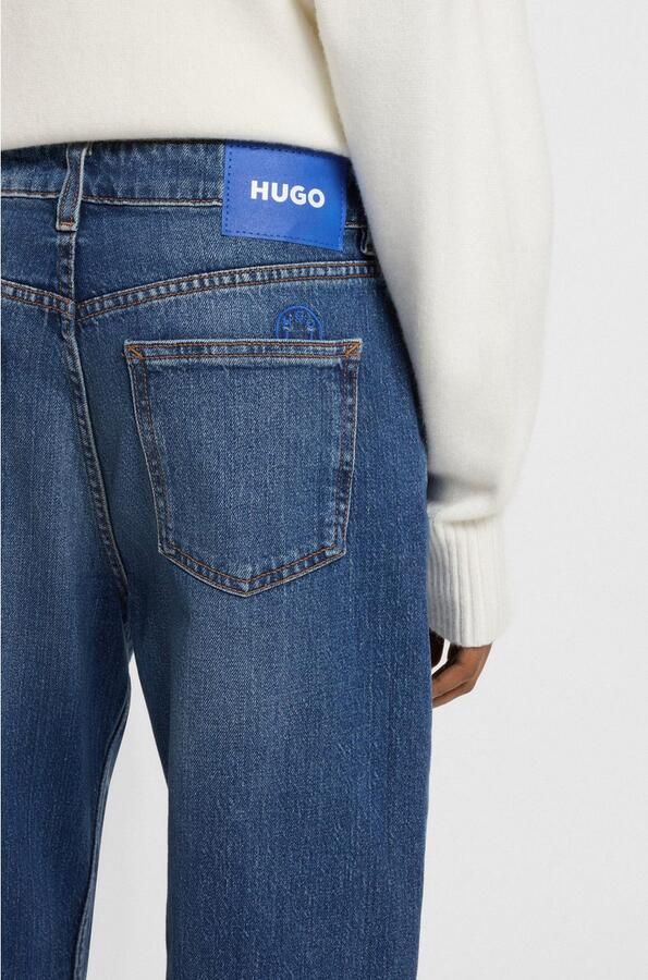 HUGO Blue Straight jeans Elyah Straight fit jeans met hoge taille lange lengte 36 - Foto 7