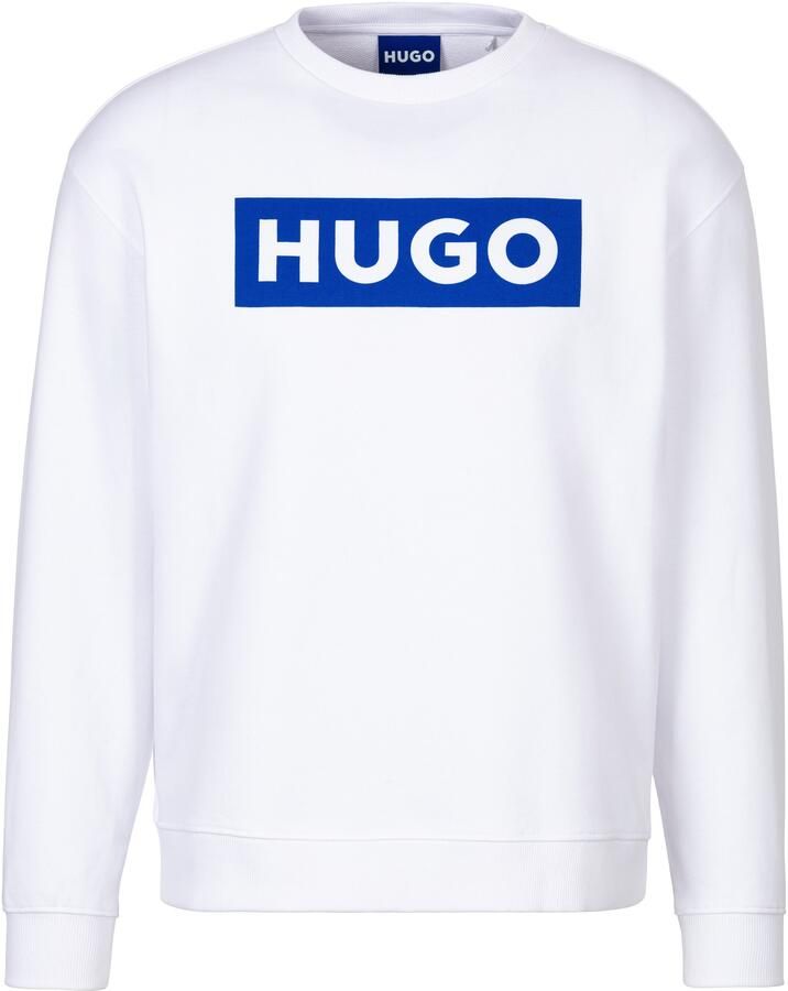 HUGO Blue Sweatshirt Classic Crew met frontprint relaxed fit - Foto 2