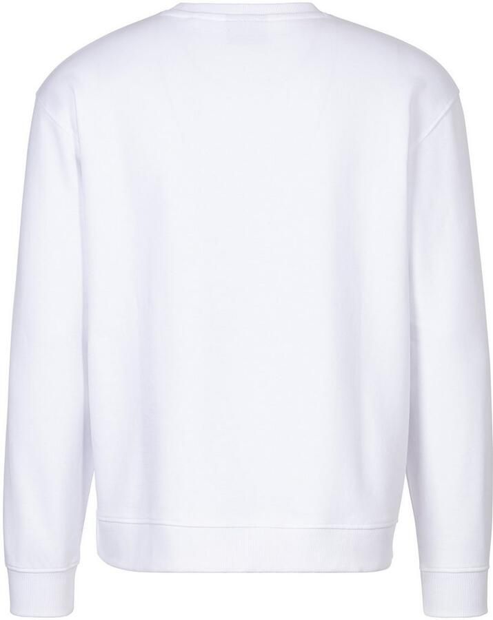HUGO Blue Sweatshirt Classic Crew met frontprint relaxed fit