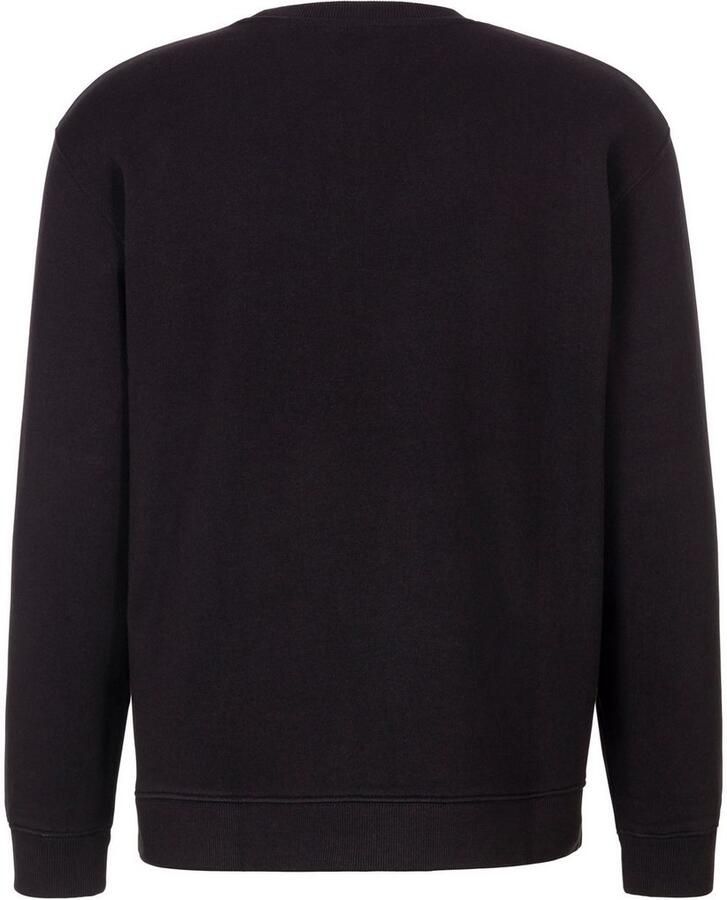 HUGO Blue Sweatshirt Classic Crew met frontprint relaxed fit