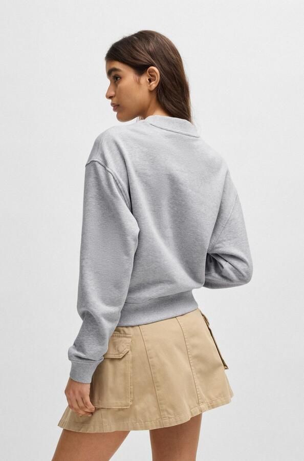 Hugo Blue Sweatshirt met labeldetail model 'Delessa' - Foto 4
