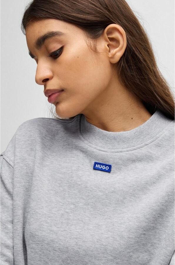 Hugo Blue Sweatshirt met labeldetail model 'Delessa' - Foto 3