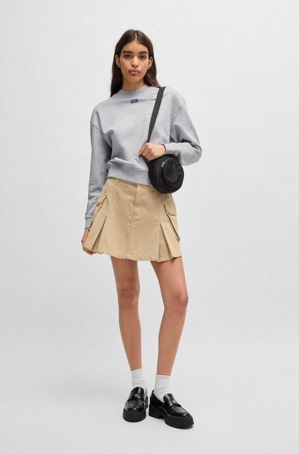 Hugo Blue Sweatshirt met labeldetail model 'Delessa' - Foto 5