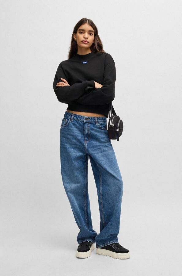 HUGO Blue Sweatshirt Delessa met opgestikt logo - Foto 5