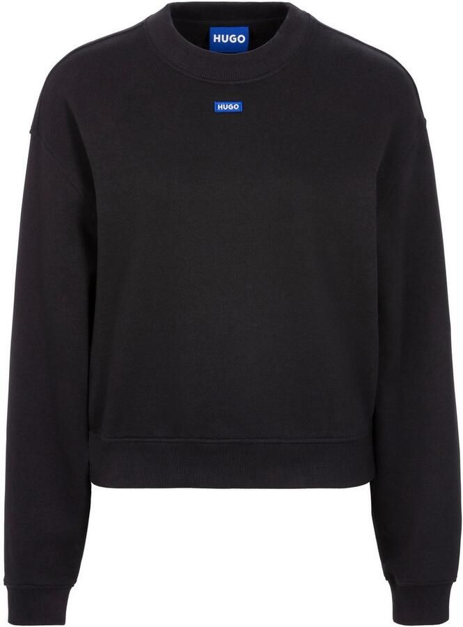 HUGO Blue Sweatshirt Delessa met opgestikt logo