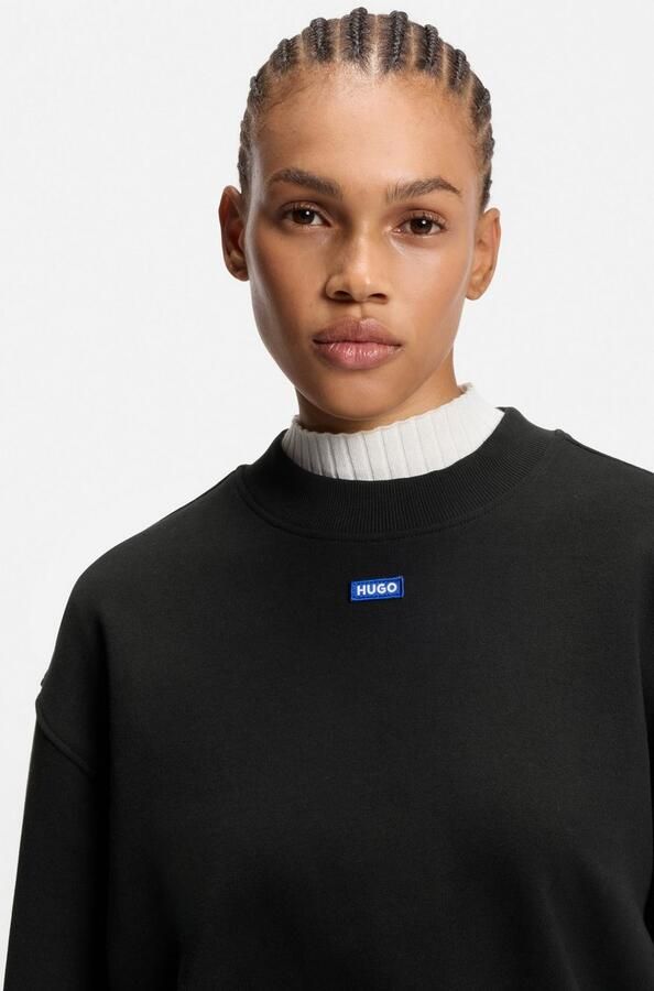 HUGO Blue Sweatshirt Delessa met opgestikt logo - Foto 7