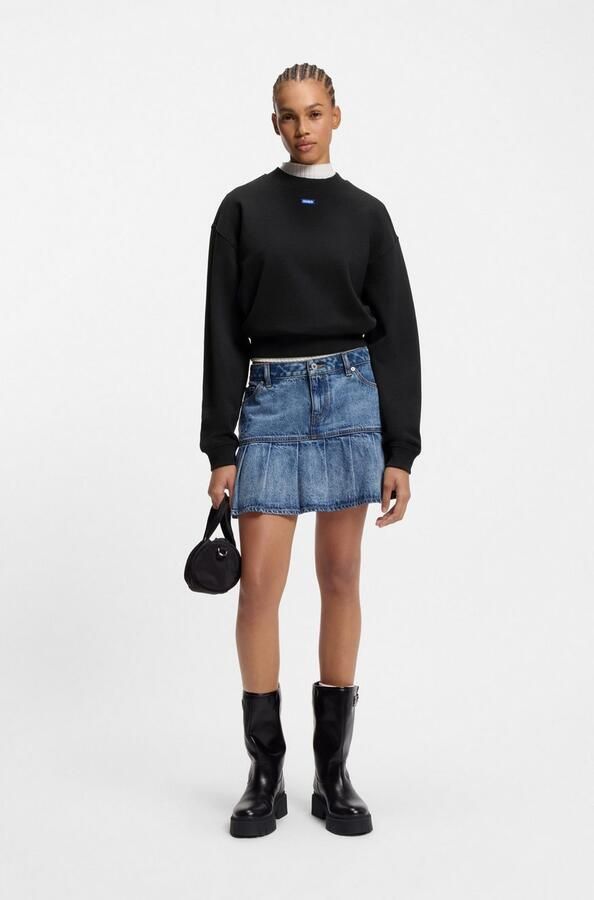 HUGO Blue Sweatshirt Delessa met opgestikt logo - Foto 8