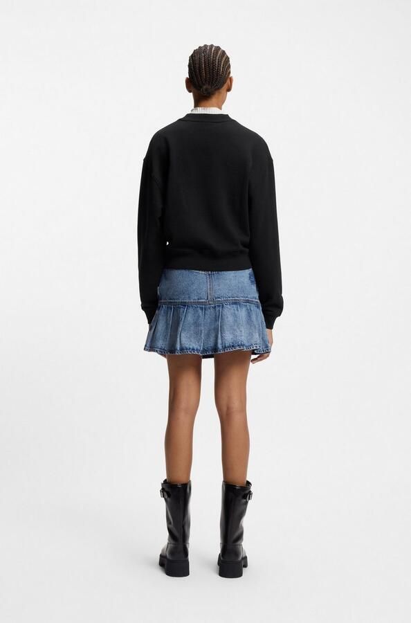 HUGO Blue Sweatshirt Delessa met opgestikt logo - Foto 9