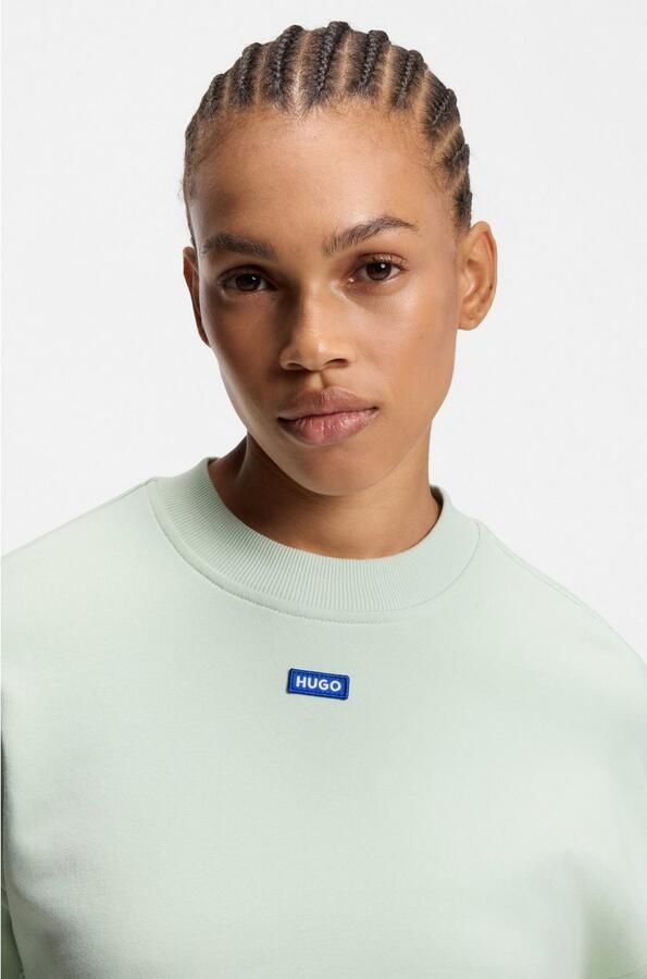 HUGO Blue Sweatshirt Delessa met opgestikt logo - Foto 2