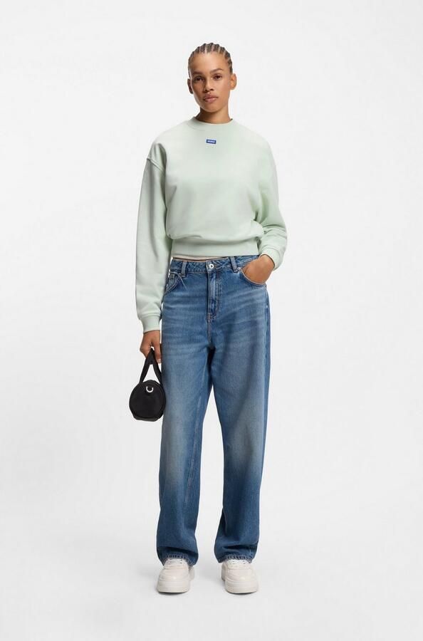 HUGO Blue Sweatshirt Delessa met opgestikt logo - Foto 3