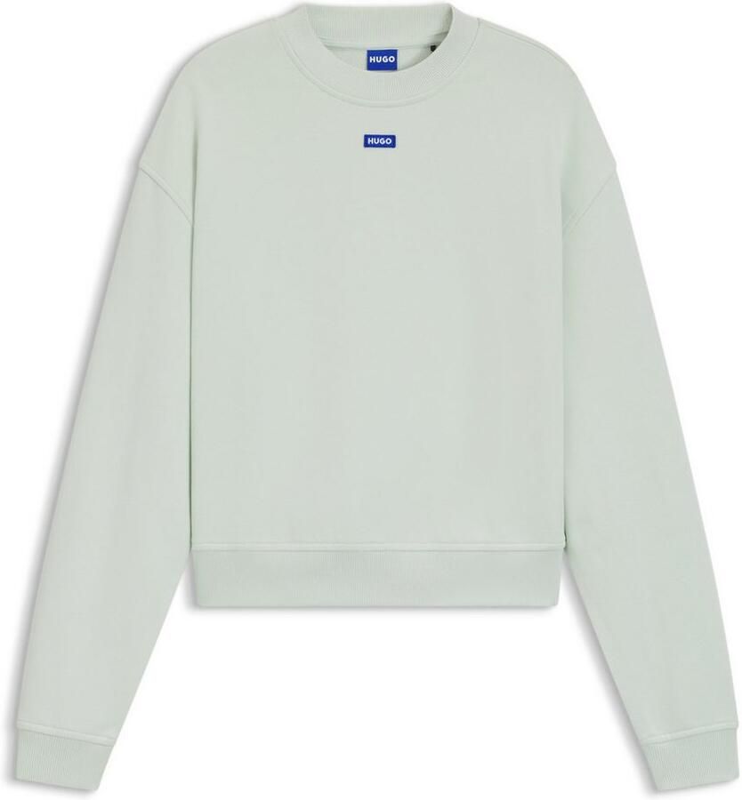 HUGO Blue Sweatshirt Delessa met opgestikt logo