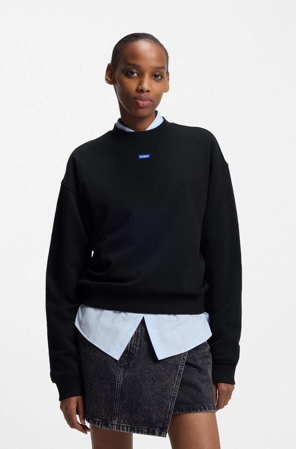 HUGO Blue Sweatshirt Delessa met opgestikt logo - Foto 11