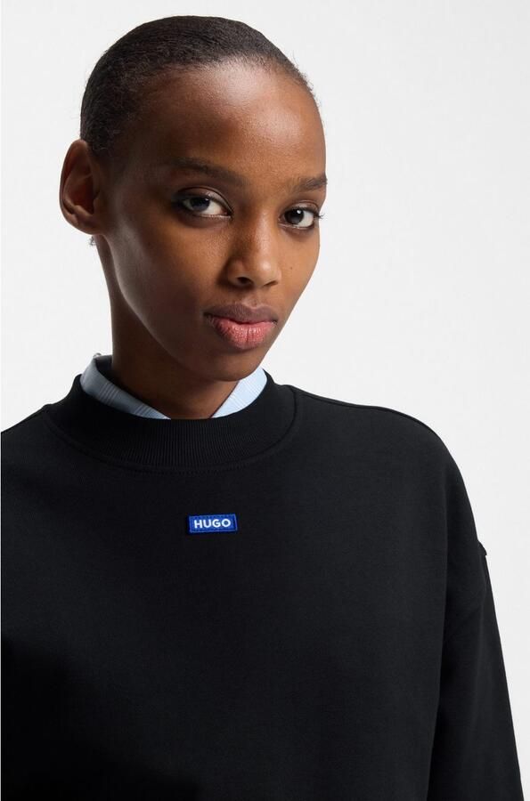 HUGO Blue Sweatshirt Delessa met opgestikt logo - Foto 3