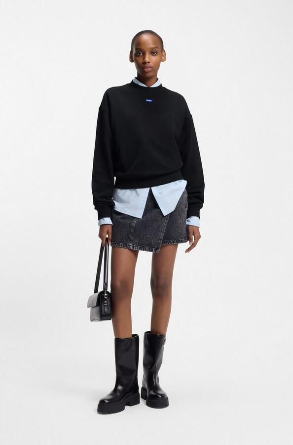 HUGO Blue Sweatshirt Delessa met opgestikt logo - Foto 12