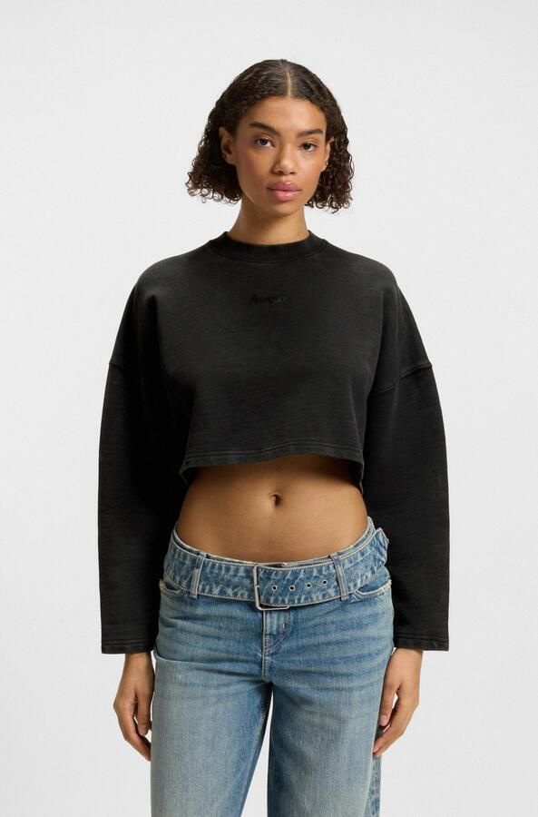 HUGO Blue Sweatshirt Derissa in cropped lengte - Foto 6