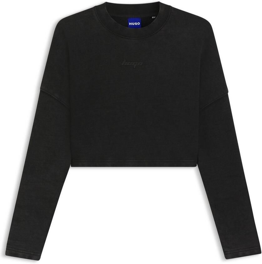 HUGO Blue Sweatshirt Derissa in cropped lengte