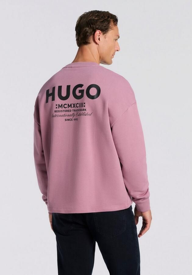 HUGO Blue Sweatshirt Naviu met rugprint - Foto 3