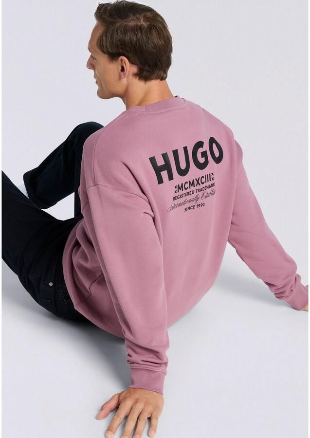 HUGO Blue Sweatshirt Naviu met rugprint