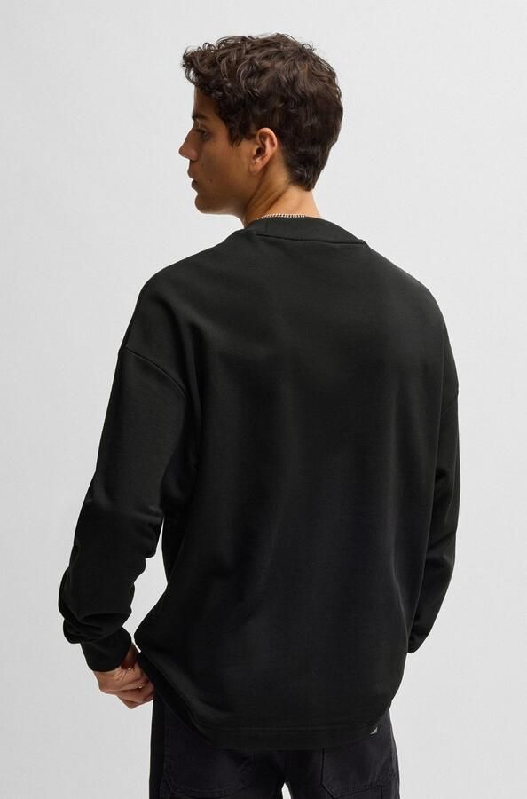 Hugo Blue Sweatshirt met opstaande kraag model 'Nedro' - Foto 4