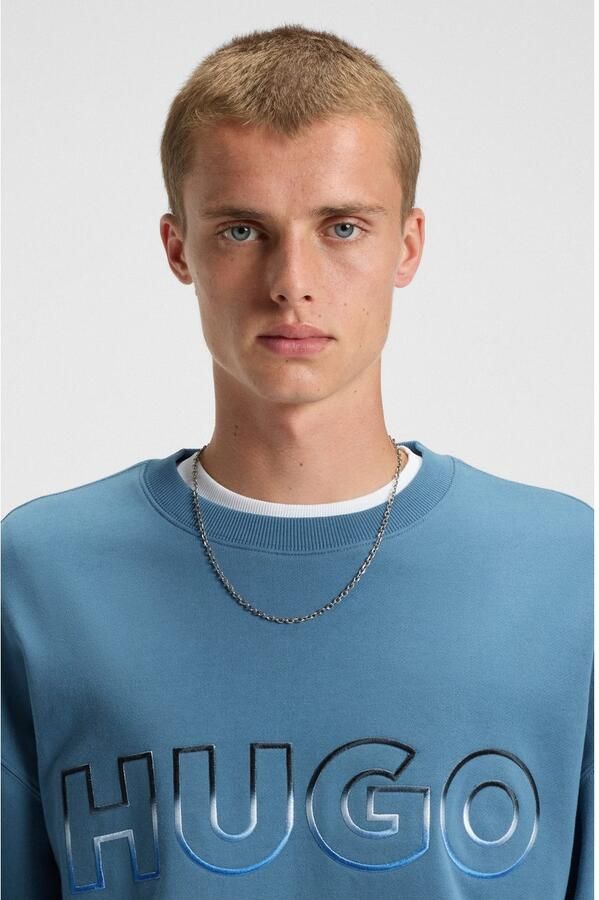 HUGO Blue Sweatshirt Nogocrew Ronde hals regular fit logoprint - Foto 6