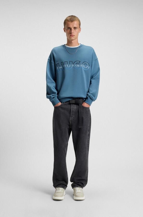 HUGO Blue Sweatshirt Nogocrew Ronde hals regular fit logoprint - Foto 3