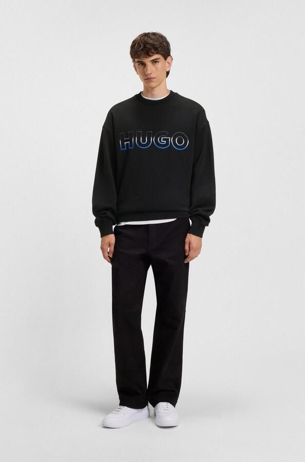HUGO Blue Sweatshirt Nogocrew Ronde hals regular fit logoprint - Foto 3