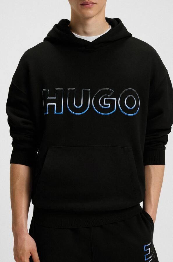 HUGO Blue Sweatshirt Nogudi met capuchon regular fit puur katoen - Foto 3