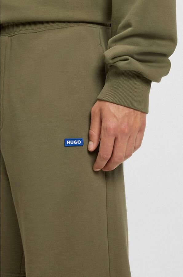 Hugo Blue Sweatshorts met logopatch model 'Nasensio' - Foto 3
