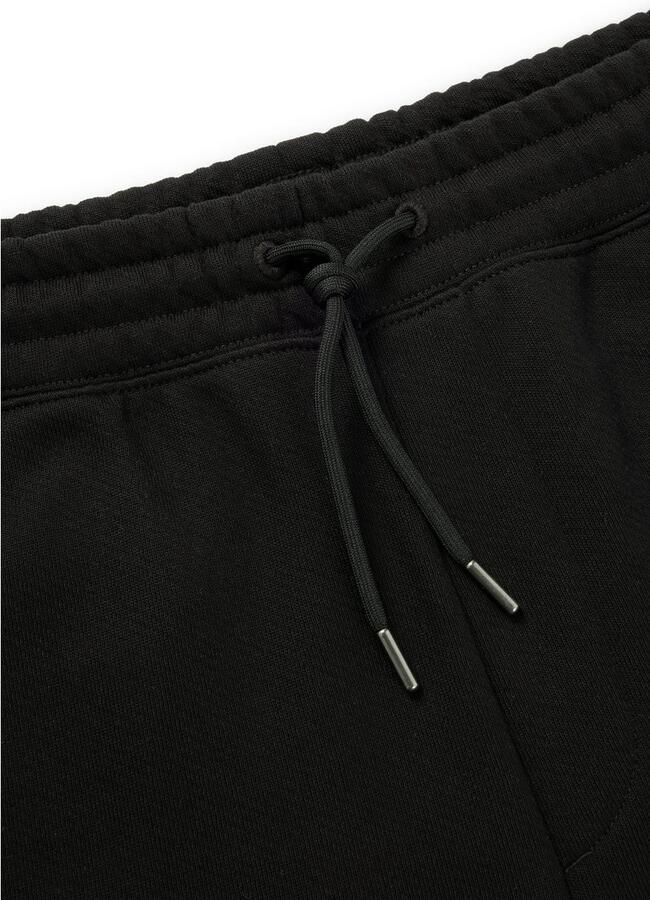 Hugo Blue Baggy fit sweatshorts met labelprint model 'Nomario' - Foto 2