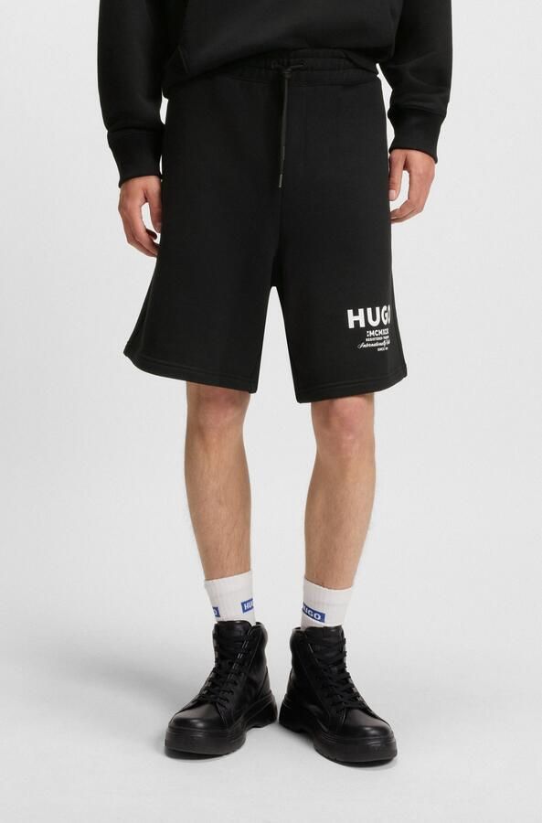 Hugo Blue Regular fit sweatshorts van puur katoen model 'NOMARIO' - Foto 7