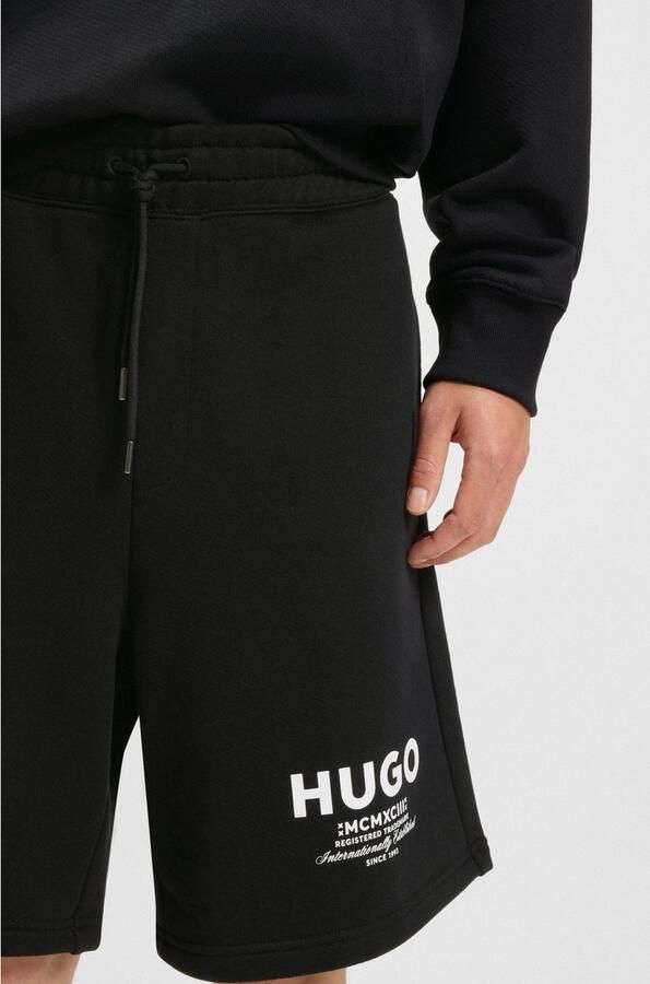 Hugo Blue Regular fit sweatshorts van puur katoen model 'NOMARIO' - Foto 4