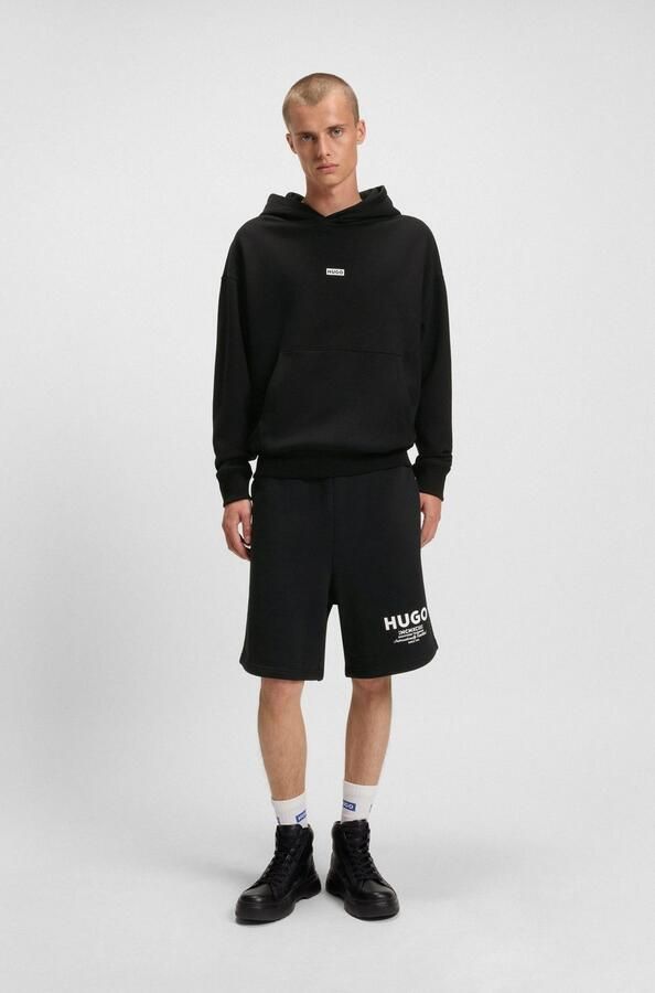 Hugo Blue Regular fit sweatshorts van puur katoen model 'NOMARIO' - Foto 5