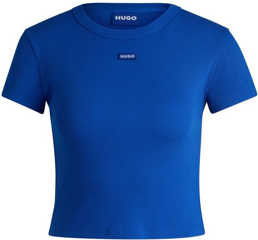 Hugo Blue Kort T-shirt met labelpatch model 'Baby Tee' - Foto 2